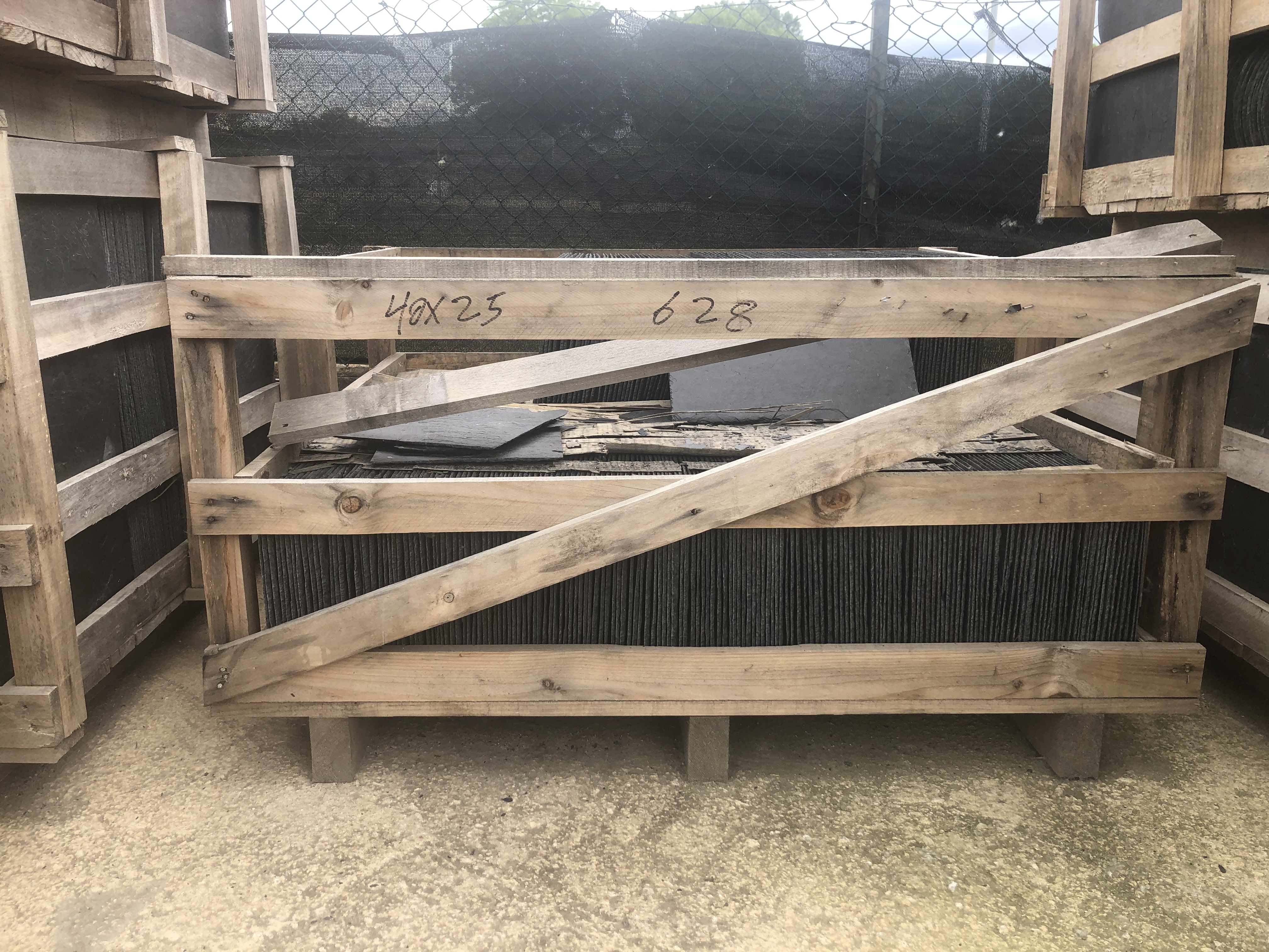 Palé de pizarras naturales 40×25 cm rectangular con 628 piezas — NexPiz, El Bierzo